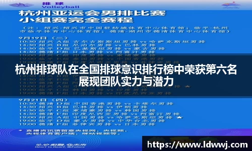 杭州排球队在全国排球意识排行榜中荣获第六名展现团队实力与潜力