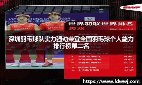 深圳羽毛球队实力强劲荣登全国羽毛球个人能力排行榜第二名