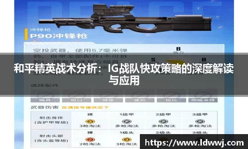 和平精英战术分析：IG战队快攻策略的深度解读与应用